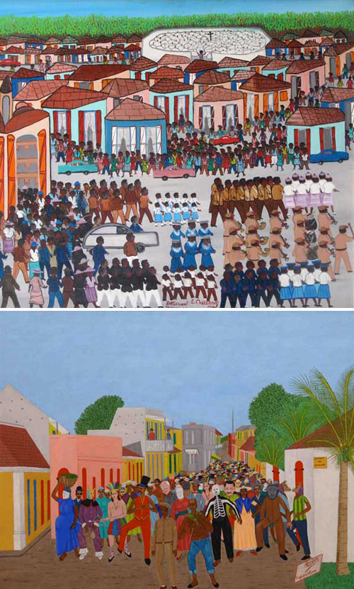 Haitian Merchants Art - Penti Machan Kap Vann Nan Mache A-Line