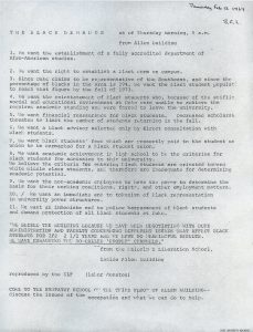 the student demands 1969