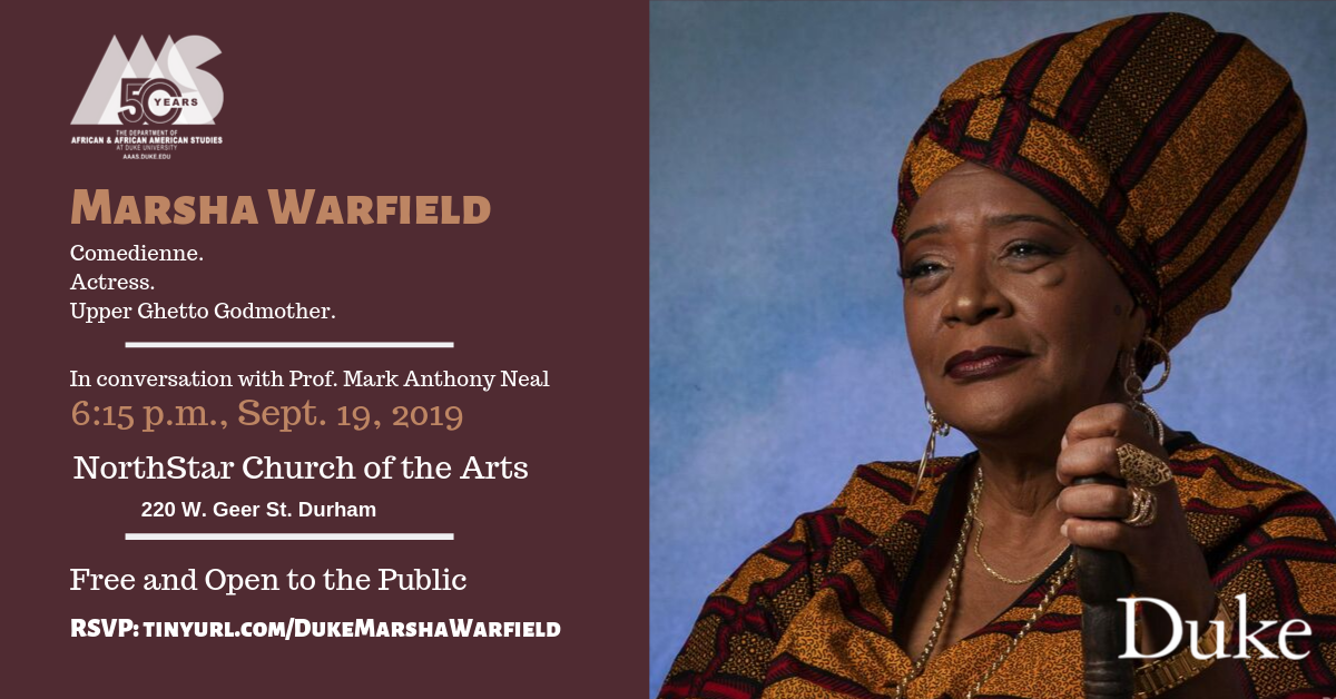 Image of Marsha Warfield and info about her visit