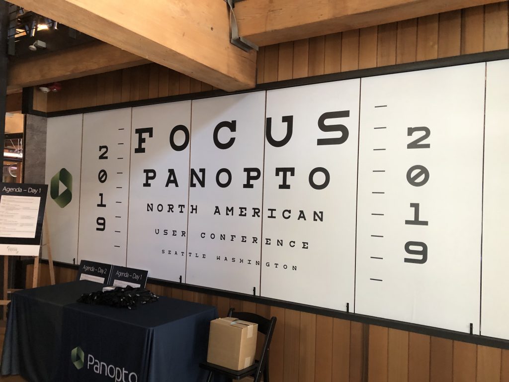 Panopto 2019 User Conference Signage