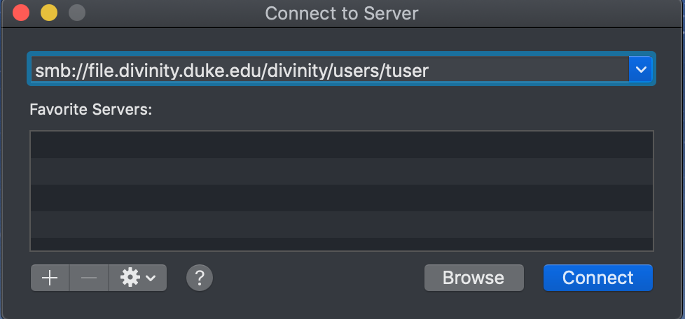 Accessing the F or S drive from Windows – Duke Divinity School: Information  Technology