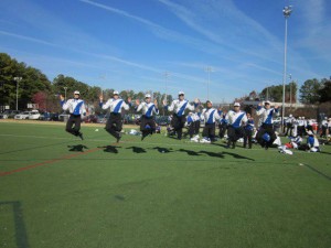 The 2011/12 Bass Section jumping together