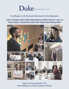 Versatile Humanists final report to NEH cover.