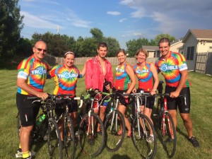 Great ride across Iowa with my family ( Team Trouble) July 2015 Ned and Alison with Rich, Julie, Andy and Christine.