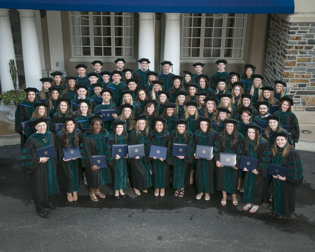 Doctor of Physical Therapy Graduation Class of 2016 group photo at Washington Duke Inn.
