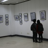 Students at the exhibit 3