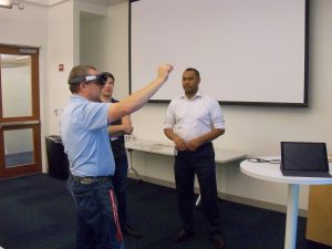 Mark Everett-McGill (OIT) teaching participants about the HoloLens