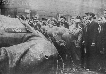 The Toppling of Stalin's Statue 