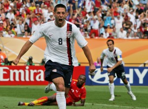 Clint Dempsey shortly after scoring the equalizing goal against Ghana in the 06 World Cup