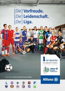 Allianz sponsorship ad. (Image from http://www.framba.de/content/index.php?option=com_content&view=article&id=5677:allianz-frauen-bundesliga-ausblick-auf-den-1-spieltag-2014-15&catid=118&Itemid=885)