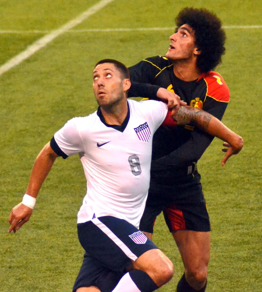 Photo: https://upload.wikimedia.org/wikipedia/commons/9/9e/Clint_Dempsey_and_Marouane_Fellani_USA_vs_Belgium_2013.jpg