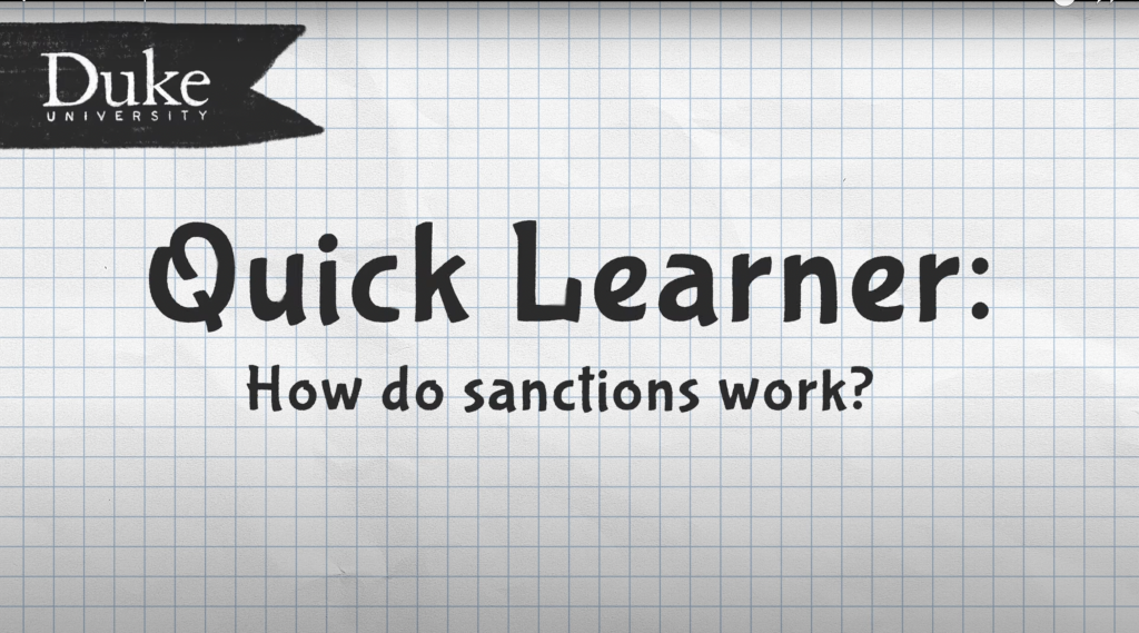Quick Learning How to Sanctions Work.