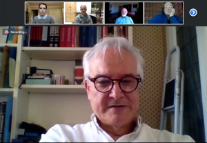 Alfonso Troisi in a Zoom meeting