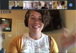 Amy Boddy in a Zoom meeting