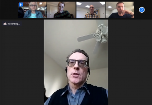 Michael Rose in a Zoom meeting