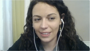 Federica Pierini in a Zoom meeting