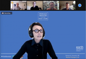 Barb Natterson-Horowitz in a Zoom meeting