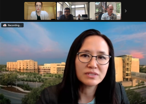 Christine Chung in a Zoom meeting