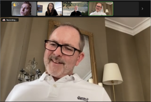 Paul Griffiths in a Zoom meeting