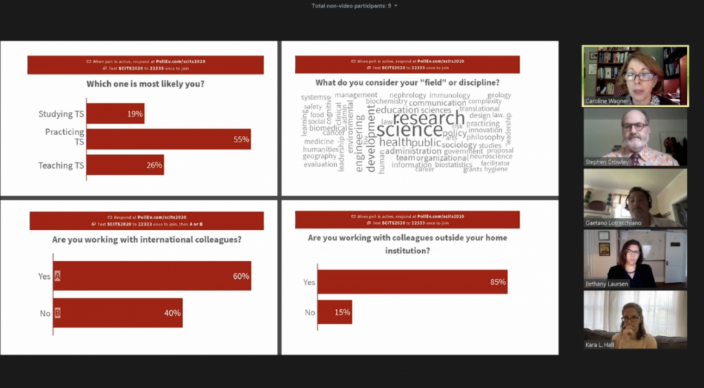 Screenshot of the SciTS 2020 virtual keynote