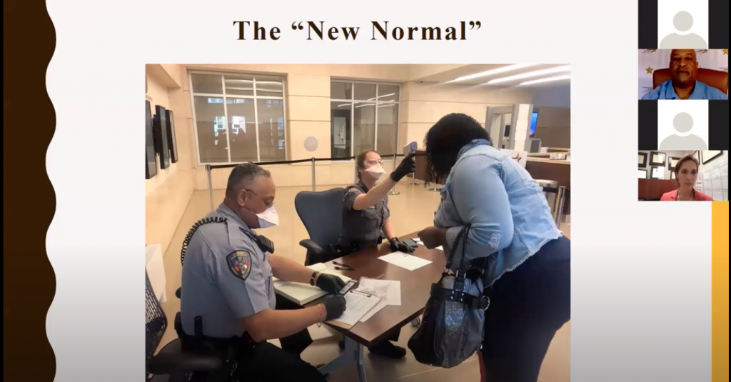 Sheriff Clarence F. Birkhead presents during “A Call to Action: Identifying Next Steps to Address Biomedical, Health Care, and Social Drivers of COVID-19 Disparities.”