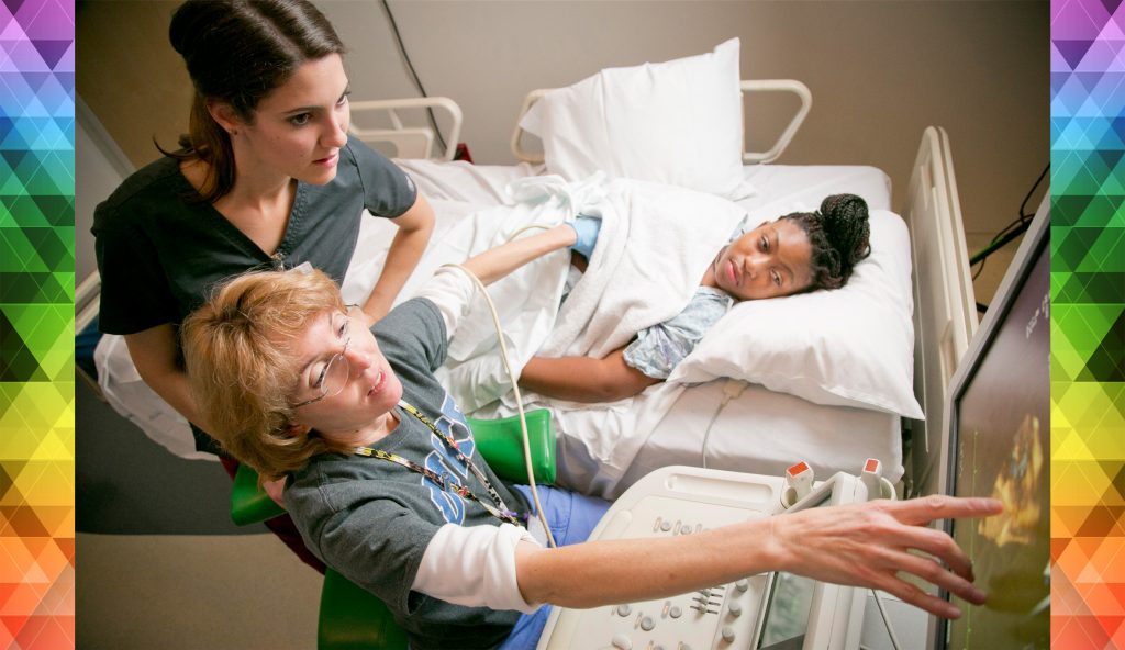 Care providers at Duke Health conduct a pregnancy ultrasound.