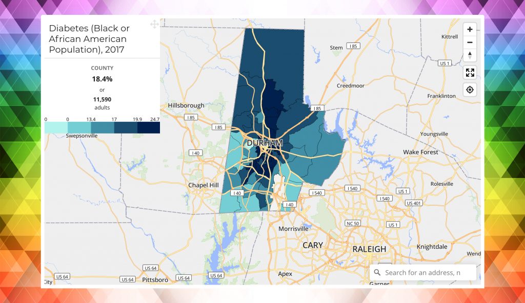 The Durham Neighborhood Compass is a primary community resource that allows users to track changes in the community with data.