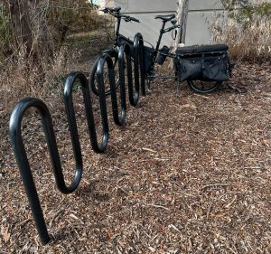 Bike Rack in front of the main building at the Museum of Life and Science.