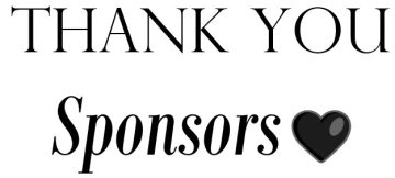 Thank You Sponsors