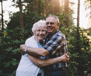 Older couple smiling