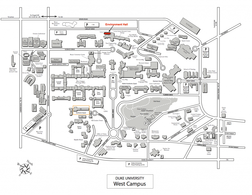 312 Anderson Duke University Campus Map - Map