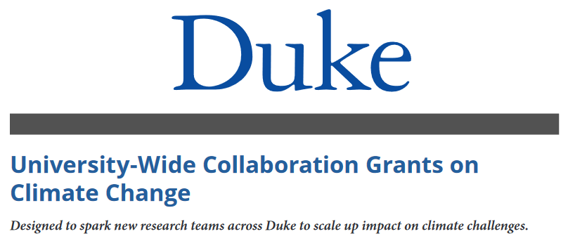 University-Wide Collaboration Grants on Climate Change.