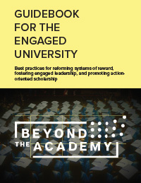 Cover of book, Guidebook for the Engaged University.