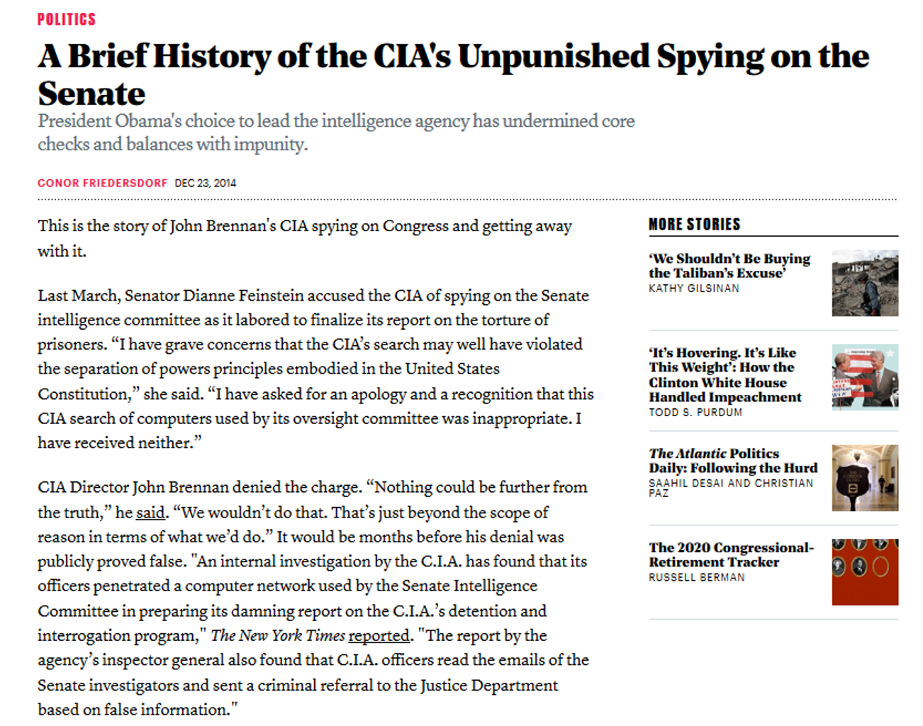 A Question For America: Should A CIA Official Ever Be Obliged To Face ...