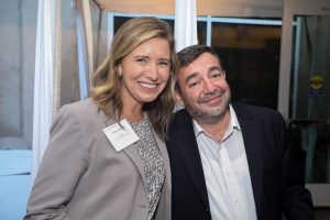 President of Catawba Chamber of Commerce Lindsay Keisler and Professor Abdullah Antepli