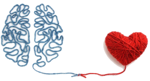 Image of a brain tied together with the heart