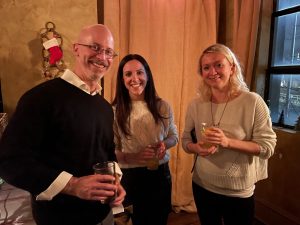 Ken, Valentina, and Mira at Poss Lab Holiday Party 2022