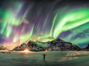 Image of person enjoying the Northern Lights