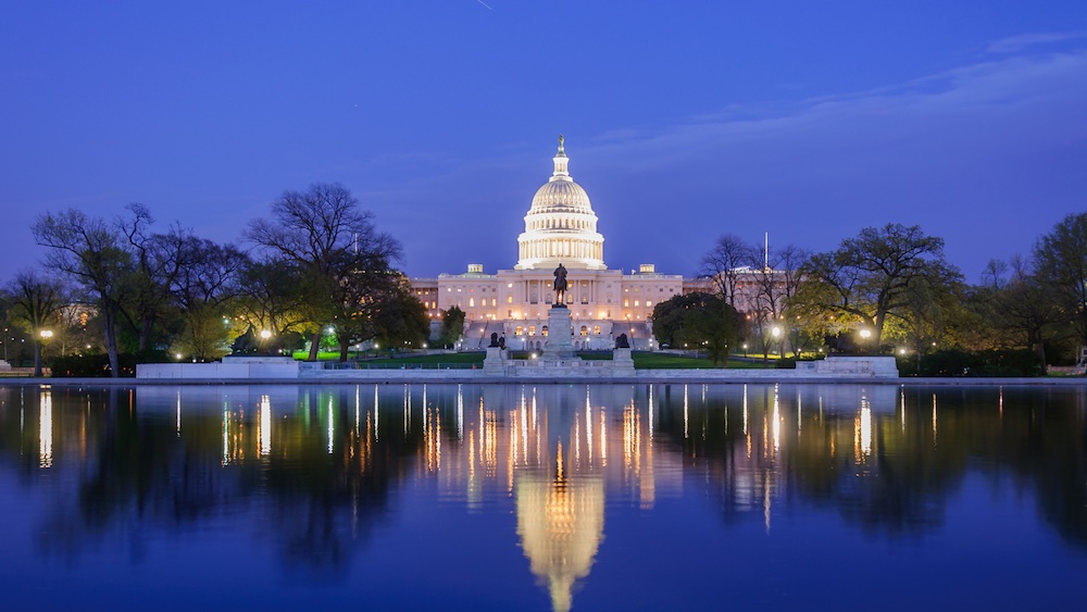 Capitol building, night