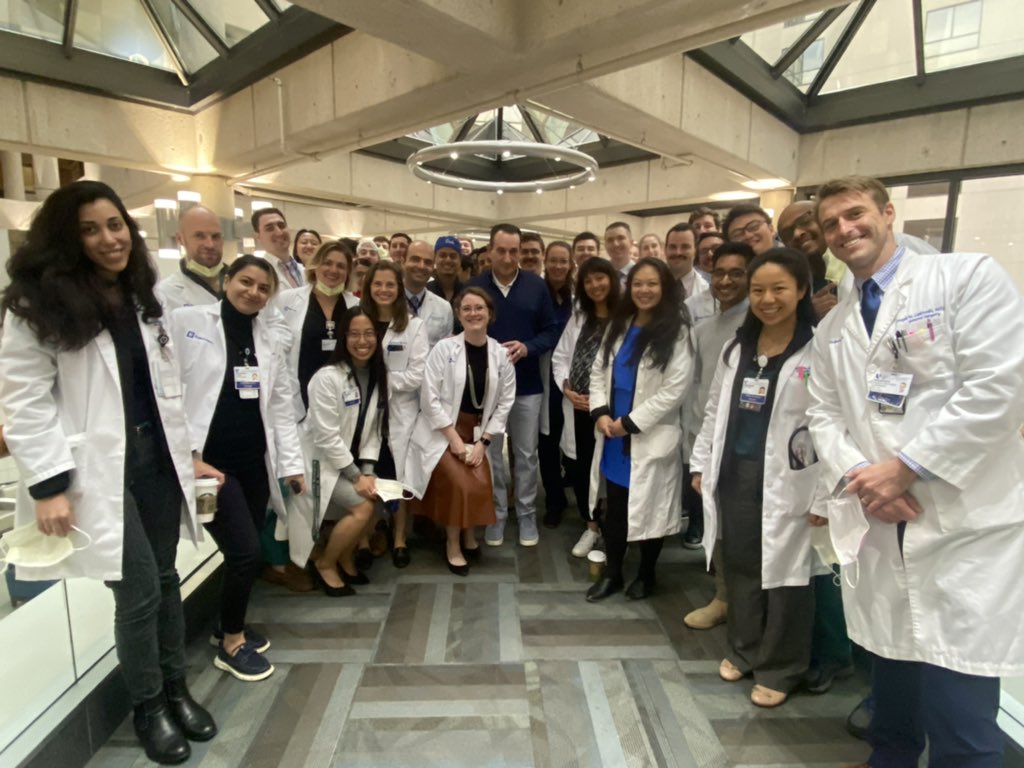 Group photo of Duke Surgery residents with Coach K