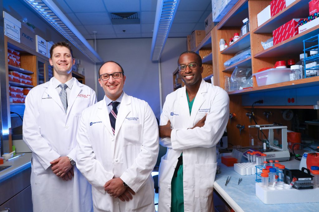 Portrait photo of Drs. Kevin Southerland, Nicholas Andersen, and Michael Lidsky