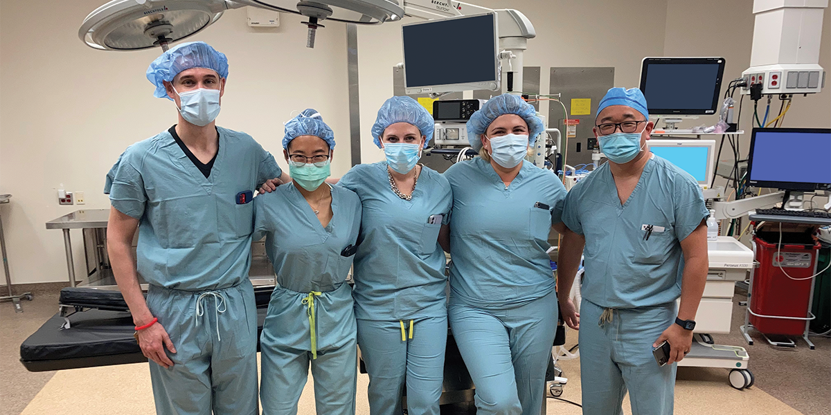 General Surgery residents with Central Carolina Surgery's Chief, Dr. Matthew Tsuei