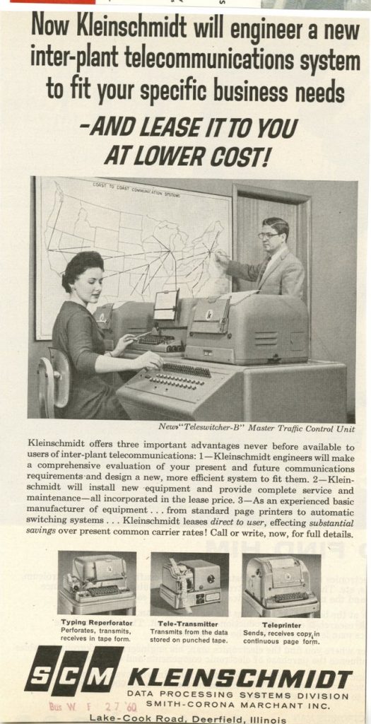 JWT Competitive Advertisements Collection, 1960-4 c.1, "Office Equipment"